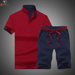 Ensemble short personnalisé pour hommes avec t-shirt polo assorti avec votre conception personnalisée/Twin Set 2 pièces tenues d'été décontractées - Product Image 3