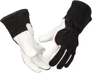 Gants durables de soudure de TIG/MIG de cuir de grain de vache pour les gants résistants de travail