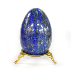 Œuf en lapis-lazuli naturel, pierre précieuse bleue polie sculptée pour la décoration intérieure, collection de cristaux, cadeaux et vente en gros - Product Image 1