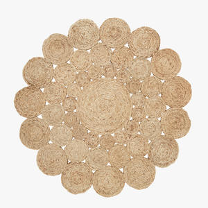 Tapis de sol rond en jonc de mer naturel pour chambre à coucher, salle de bain, salle à manger, camping-pour la décoration intérieure - Product Image 2