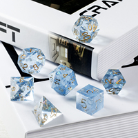 Jeu de 7 dés en résine pour cordon, jeu de dés dds en polyhédrées, couche d et d pour les longes et les Dragons