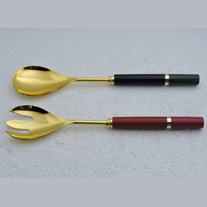 Nouveau design en acier inoxydable avec ustensiles de cuisine de restaurant multifonctionnels plaqués argent Outils à salade faits à la main accessoires de cuisine - Product Image 4