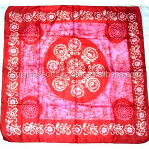 Écharpes en soie imprimées carrées de qualité supérieure pour femmes, prix compétitif, design batik tendance, pour la plage et le cou en été - Product Image 2