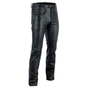Pantalon pour homme en cuir véritable de couleur unie Formula1 Industries FI-6404, respirant, imperméable, séchage rapide, taille élastique, poids moyen - Product Image 6