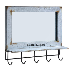 Miroir mural en métal de luxe de haute qualité fait à la main en Inde Forme personnalisée pour une décoration intérieure unique Utilisation décorative - Product Image 3