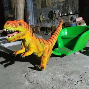 Dino stadt neue design kinder fahrt elektrische walking dinosaurier warenkorb