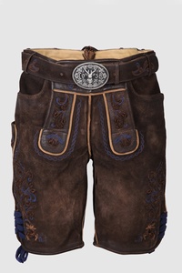 Lederhosen Lederhosen หนังแท้สำหรับผู้ชาย,ท่อสั้นหนังแท้กำหนดได้เองจากบาวาเรีย - Product Image 2