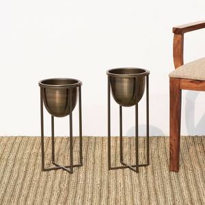 Planteur de fleurs doré en métal de haute qualité, Pot de fleurs pour décoration de Table, vente en gros, pour la maison - Product Image 5