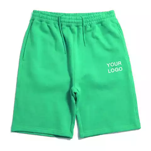 Cotton <b>Fleece</b> <b>Shorts</b> with Custom Logo Breathable Thick Fabric Casual Style Gym Cargo <b>Shorts</b> Puff Print Design - Product Image 3
