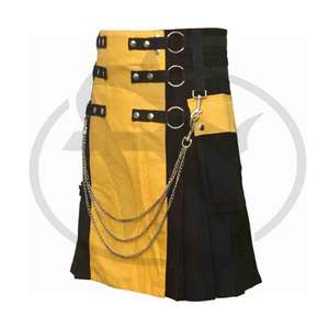 ใหม่สก็อตสีดำแฟชั่น Kilt ผู้ใหญ่ที่ทำด้วยมือผ้าฝ้าย100% - Product Image 4