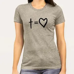 T-shirt avec impression chrétien pour femmes, bon marché, modèles pour femme