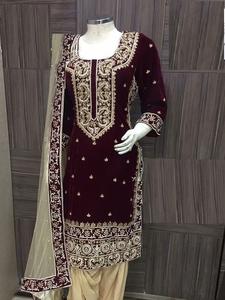 2019 belle indienne/pakistanaise grande taille femmes Shalwar Kamiz élégante robe de mariage/fête - Product Image 2