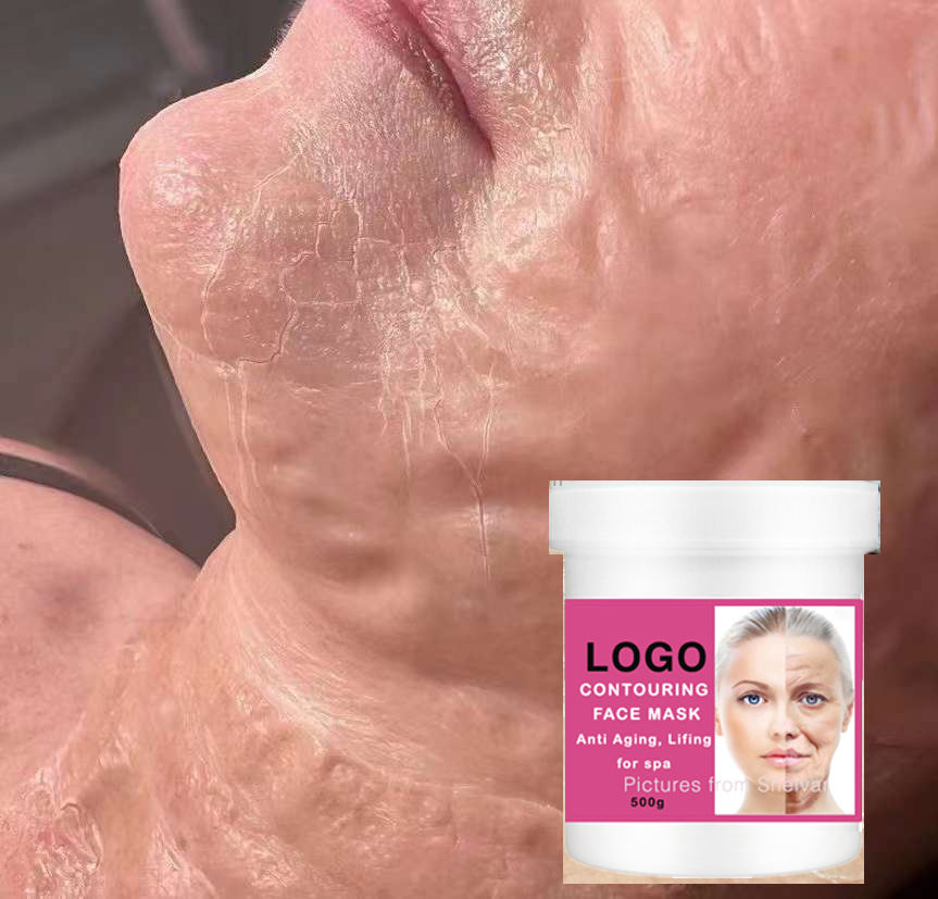OEM Professional Spa Salon Reduce Wrinkles Neck Stretch Marks Peptide Contouring Powder Mask Younger Contour Mask