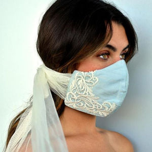 Accessoires de visage brodés élégants avec travail à la main adaptés à une utilisation quotidienne vêtements de fête et événements de mariage combinant la mode - Product Image 1