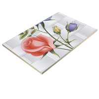 Carreaux muraux en céramique au design unique, nouveau design original pour salon et salle de bain avec de belles fleurs, 300x450mm