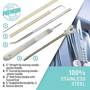 Kit de dissection avancé en acier inoxydable Safety Point, 20 pièces, pour étudiants en médecine et usage vétérinaire - Product Image 4