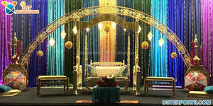 Punjabi Virsa Wedding Khoo Theme Fiberglass Durable Customized Color Indian Wedding Well & <b>Mehndi</b> Ceremony Stage <b>Decor</b> - Product Image 4