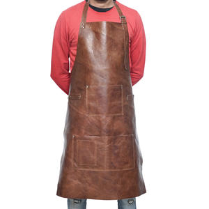 Unisex Genuine <b>Leather</b> Waist Sleeveless <b>Apron</b> Custom Logo Durable Kitchen Use Excellent Customer Service - Product Image 3