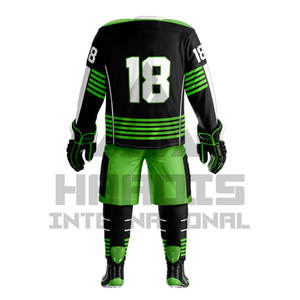 ชุดฮ็อกกี้ผู้ชายแห้งเร็วเครื่องแบบกีฬาผู้ใหญ่ชุดฮ็อกกี้น้ำแข็งทำจากโพลีเอสเตอร์ OEM - Product Image 3