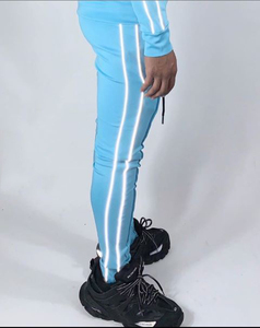 Chándales de entrenamiento para correr para hombre, trajes de Joggers con cremallera y logotipo personalizado, conjunto de 2 piezas, chándal reflectante de diseñador para hombre - Product Image 4