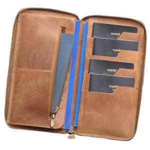 Porte-cartes en cuir PU avec fonction RFID pour voyage avec fermeture à glissière - Product Image 1