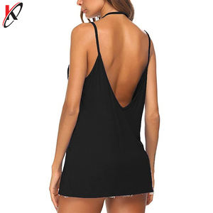 Camiseta sin mangas informal de verano para mujer, chaleco holgado con tirantes finos, camisola de punto transpirable, camisetas de moda para mujer - Product Image 3