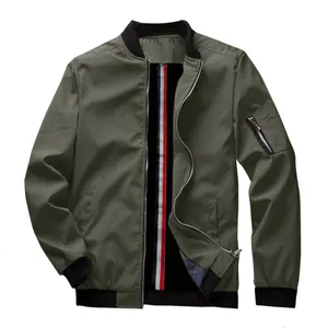 Куртка-бомбер мужская на молнии, повседневная приталенная уличная одежда, пилот в стиле хип-хоп, весенняя одежда, размер