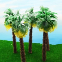 Palmiers tropicaux miniatures verts 16 cm en PE fabriqués en Chine pour la décoration miniature