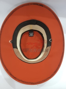 หมวกพุ่มคาวบอยผ้าใบสีส้มใช้ได้ทั้งชายและหญิงหมวกสไตล์ชนบททนทานหมวกสไตล์ออสเตรเลียสำหรับการผจญภัยกลางแจ้ง - Product Image 2