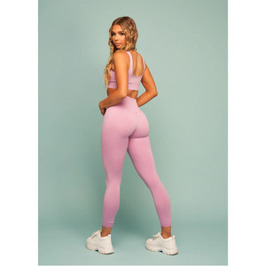 Nouveaux leggings côtelés rose lavande pour femmes, très tendance et nouvellement arrivés - Product Image 4