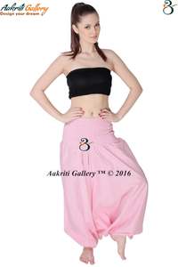 กางเกงขายาวผ้าฝ้ายสตรี,กางเกงขายาวผ้าฝ้ายพิมพ์ลายแบบหลายสี - Product Image 6