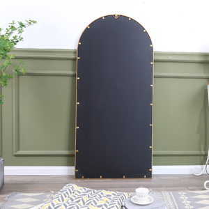 Miroir de sol en arc décoratif à cadre doré, arc moderne pour Dressing, miroir de jardin extérieur pleine longueur pour salle de bains - Product Image 6