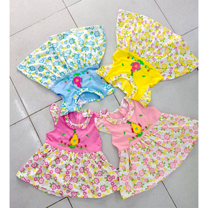 Vestido informal de verano para niña, ropa de Boutique de algodón y LICRA, sólido, estampado, 1 a 2 años - Product Image 5