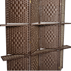 Home Decor Bamboo Woven Panel Room Divider, Privacy Partition <strong>Screen</strong>, Bamboo Room Divider 4 Panels <strong>Wicker</strong> Room <strong>Screen</strong> Divider - Product Image 2