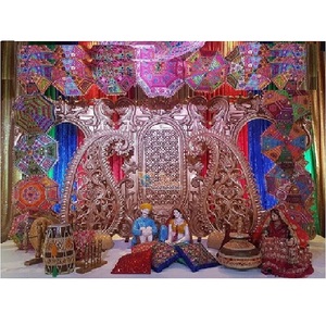 Candelabro de estilo tradicional de Gujarati, decoración de escenario, boda, noche, escenario, indio, para bodas - Product Image 1