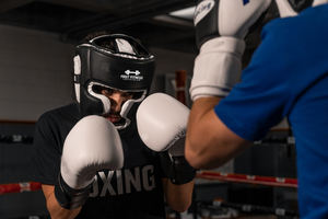 Professional Adjustable Boxing Head Guard with Chin Protection PU Leather Full Face Helmet for <b>MMA</b>, Muay Thai & Kickboxing - Product Image 6