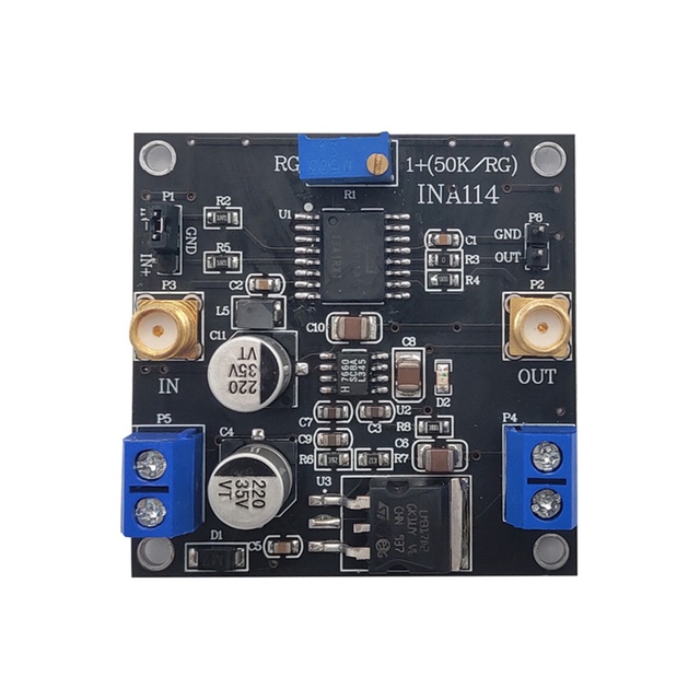 Taidacent INA114 Precision Instrumentation Amplifier 1000 Times Gain Adjustable Single-Ended/Differential Input Thermocouple Amp