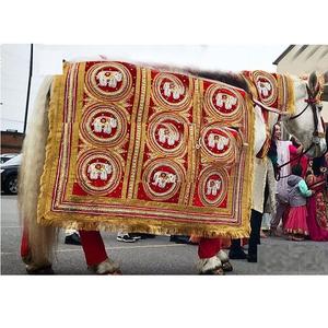 Ensemble de costumes de cheval en velours moderne pour mariage indien, 7 pièces, Baraat, mariage traditionnel, décoration légère - Product Image 1
