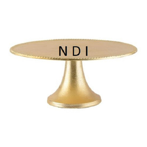 Nickel plaqué finition gâteau support de service mariage maison vaisselle décor aluminium martelé Design coeur forme gâteau support - Product Image 5