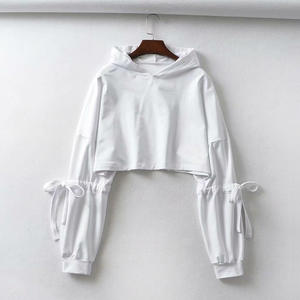 Sudadera corta de algodón y poliéster para mujer, ropa informal a la moda - Product Image 4