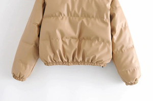 Chaqueta acolchada de piel sintética de calidad superior para mujer - Product Image 3