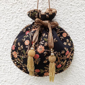 NEW--Trendy & Latest--POTLI--BAGS WITH--ELEGANT-EMBELLISHED WITH ZARDOZI FOR WORK-PARTY & <b>WEDDING</b>---2021. - Product Image 1