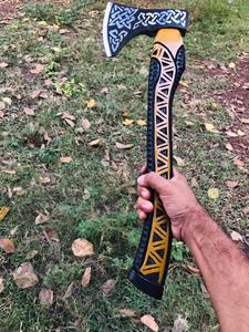 CUSTOM HAND MADE FORAGED VIKKING <b>AXE</b>, TOMAHAWAK BEARD HATCHET, CAMPING <b>AXE</b> <b>AXE</b> GIFT PACK <b>AXE</b> - Product Image 3