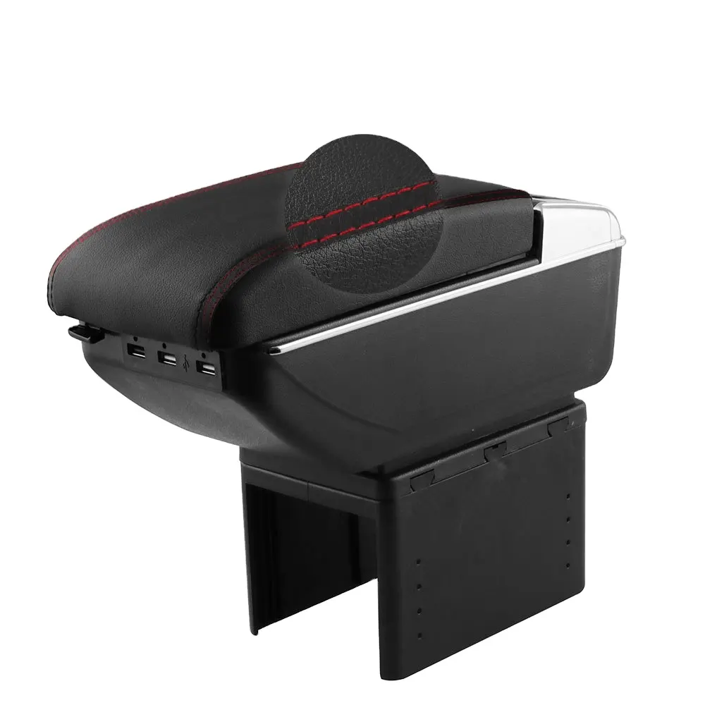 Car Armrest Console Box Cushion Hand Support Armrest Pad Mat with USB Suitable for all cars