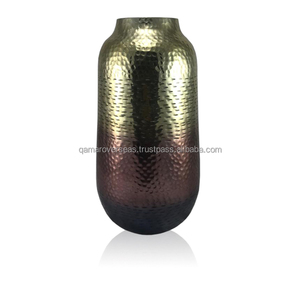 Decorative Aluminum Flower Pot & Vase with Hammered Gold Finish Contemporary Design Lightweight Rust Resistant for Home Decor - Product Image 2