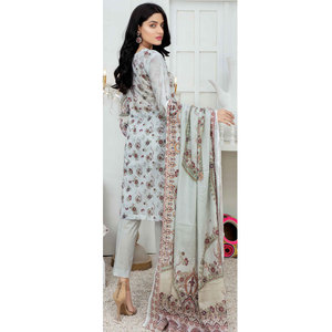 Haute qualité prêt-à-porter tenue décontractée pour les femmes meilleure robe de pelouse imprimée en gros avec logo personnalisé motif solide - Product Image 2