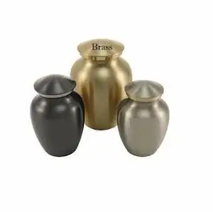 3 पत्थर रंग Crematorium Urns के सेट उच्च गुणवत्ता दान अंतिम संस्कार कलश के लिए लोकप्रिय डिजाइन पीतल अंतिम संस्कार कलश पालतू