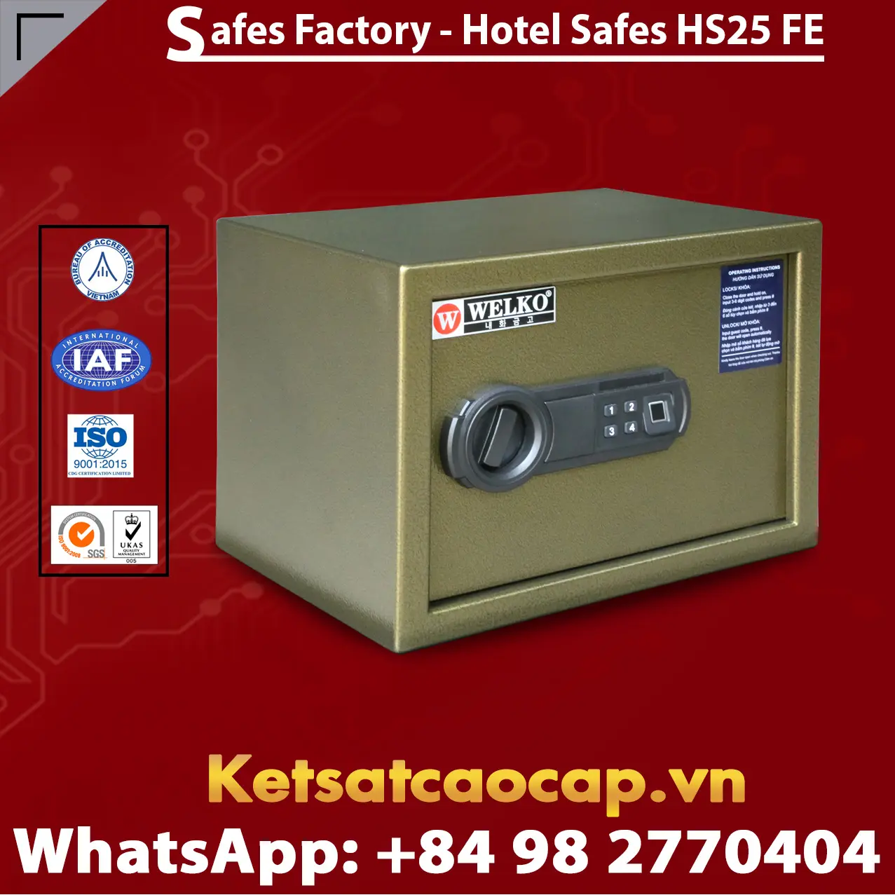 Safes In Hotel WELKO HS25 FE