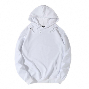 Ensemble de sweats à capuche surdimensionnés pour hommes, confortable 100% coton, sans doublure, nouveau type d'hiver, avec poches, broderie personnalisée, teint uni - Product Image 3