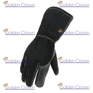 Guantes de soldadura de piel de vaca con palma y pulgar reforzados, alta calidad - Product Image 2
